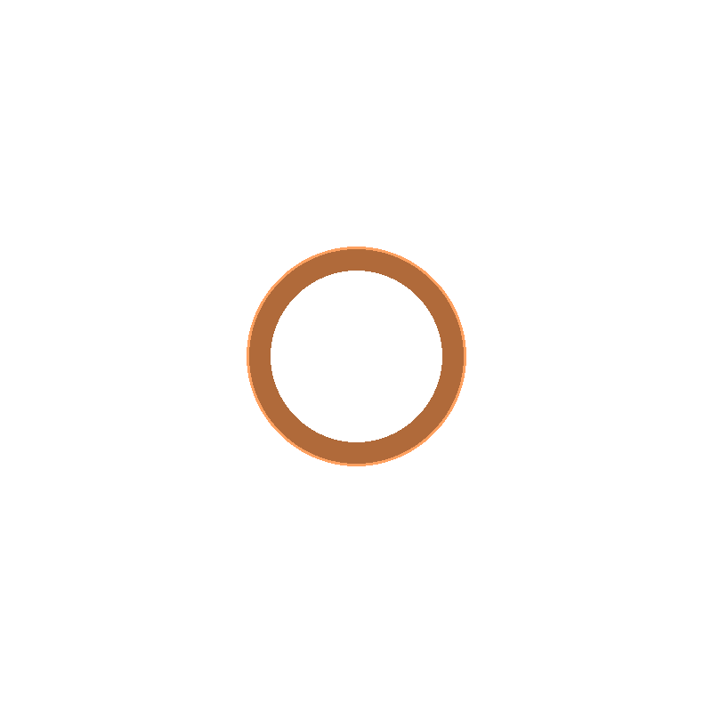 Klingersil 3/4" Flat Gasket 30x24x2 mm - Copper Ball Valve